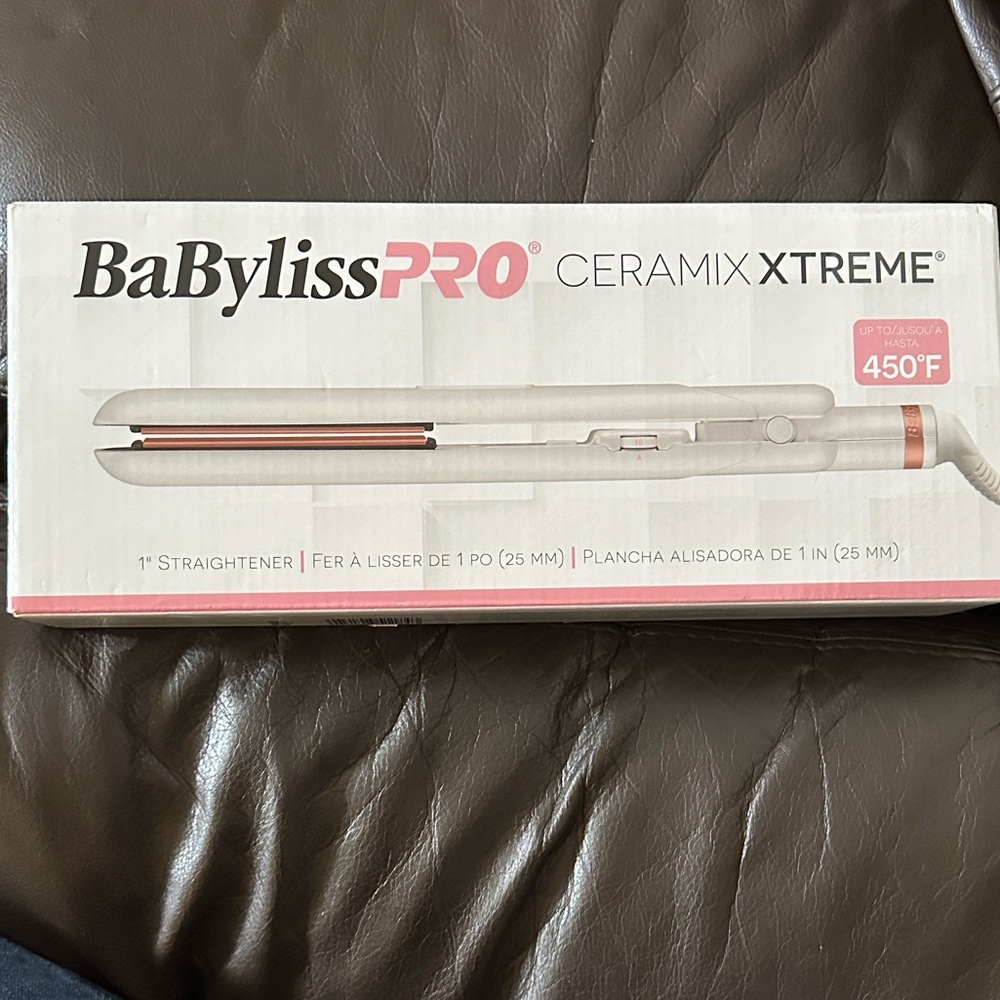 BaBylissPRO Ceramix Xtreme 1" Hair Straightener - White
